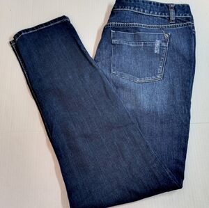 Missimo Premium Denim Blue Straight Distressed Jeans Size 12
